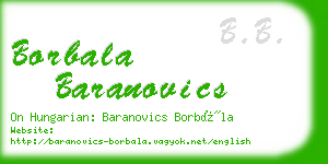 borbala baranovics business card